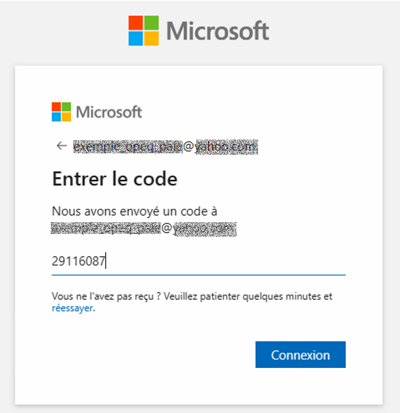 Code reçu
